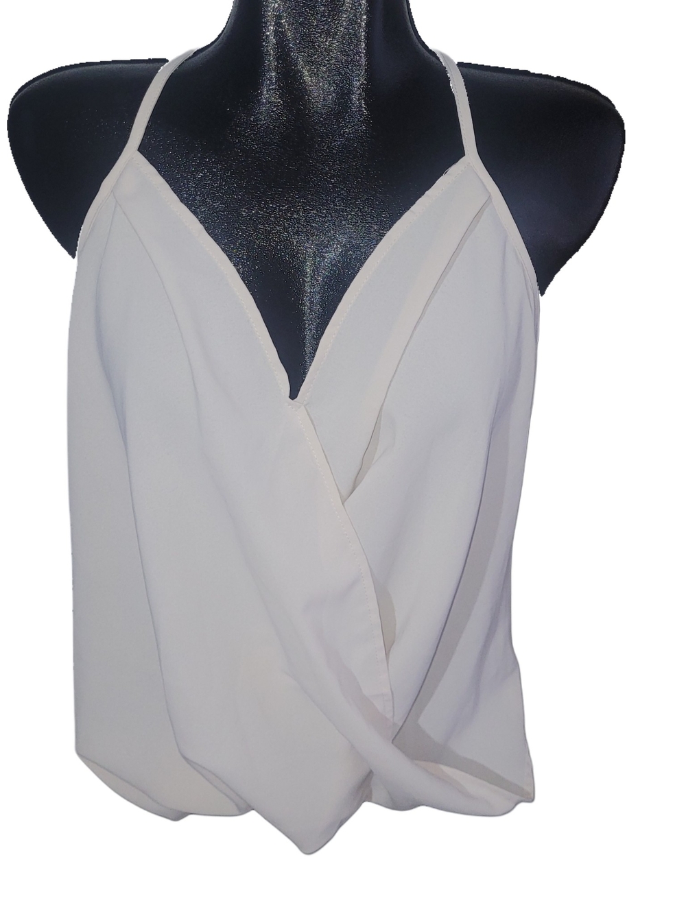 Emery Rose Women’s Off-White Surplice Cami Top Size M